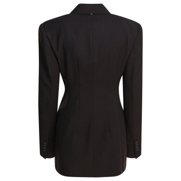 Max Mara Sportmax Double-Breasted Wool Blazer tag size 44 Women - Picture 2 of 4